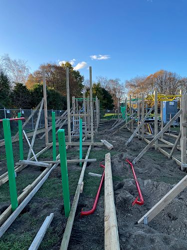 Senior Playground being installed