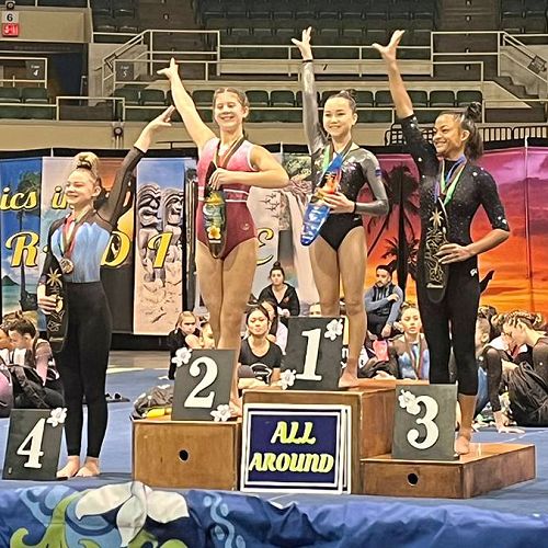 Elise on the 1st place podium