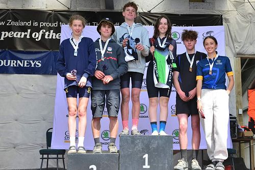 Fletcher Adams on the podium.