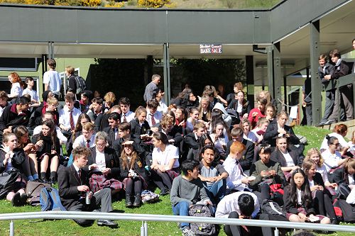 Outdoor Music Concert and Market Stalls