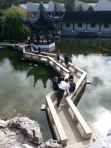 Year 9 Drama students in the Dunedin Chinese Garden