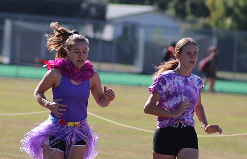 Head Girl Maddie Schnackenberg battles it out with Dakota Eade