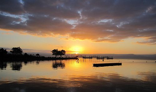 Sunset over the Sea of Galilee