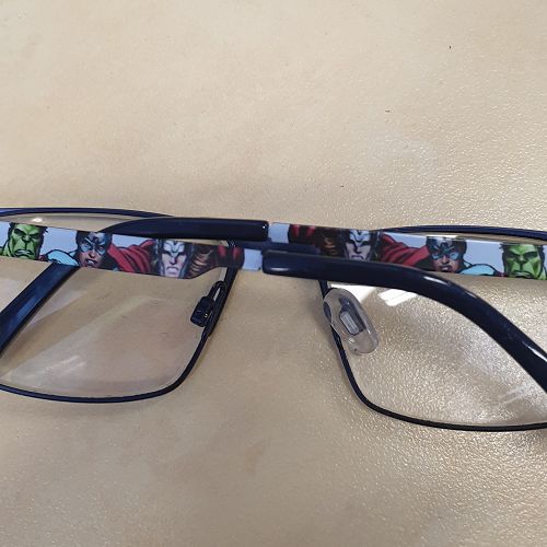 Glasses with Superheroes on arms