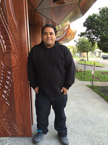 Petelo Esekielu outside Te Oro