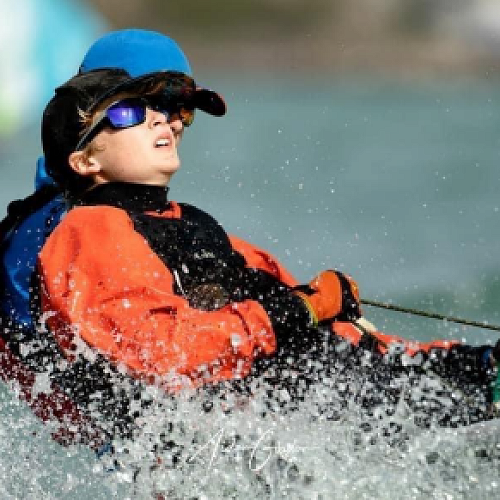 Thomas Jurczyluk and Oli Wyeth in action at the Sail GP Inspire program last week in Lyttelton.