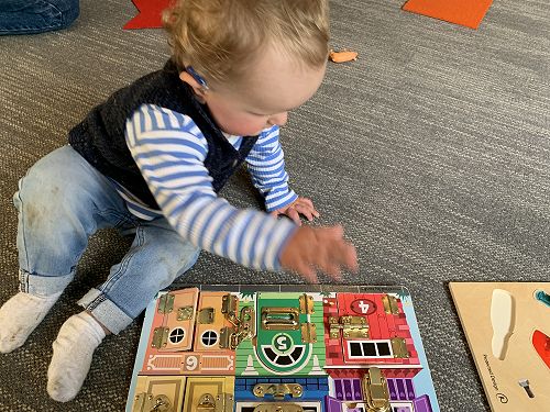 Henry puzzles at Prebbleton Playgroup