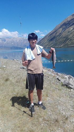 Brian Park catches his first fish!