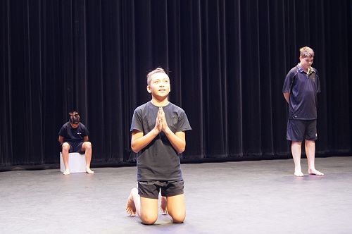 Front; Nukuroa McLean, Tom Bain (right) and Manawa Singh (back)