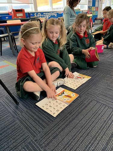 Eve, Evie-May and Aurora were enjoying stop, drop and read this week.