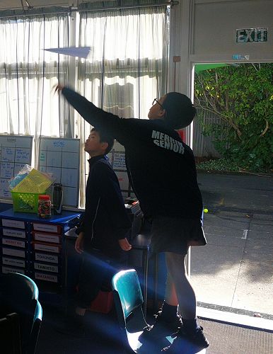 Kallum and Kouta racing Gypsy Moth's and Percival Gulls (paper plane style!)