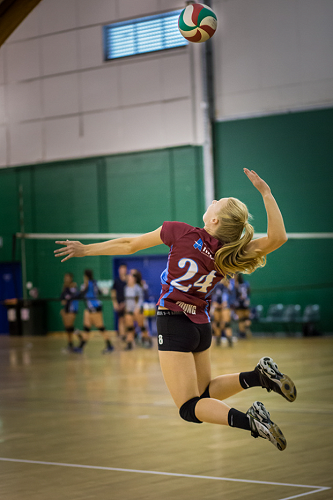 Sophie in the Mist of her Jump Float Serve