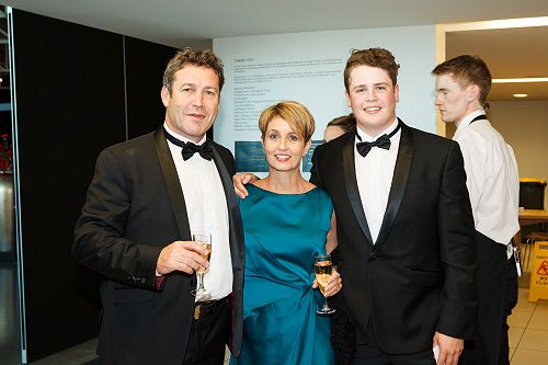 Perry Mackwell and his parents