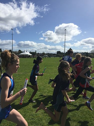 Shriya leads us out in the relay