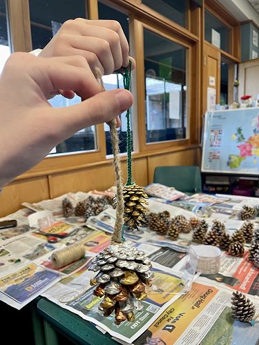 Hand crafted Christmas decorations