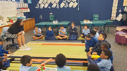 Circle time with RTLB Mrs Hamilton.