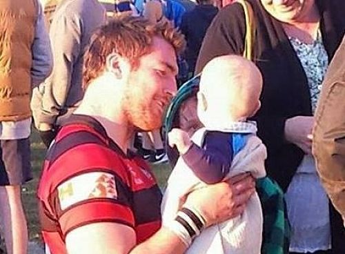 Kieran Coll and child 