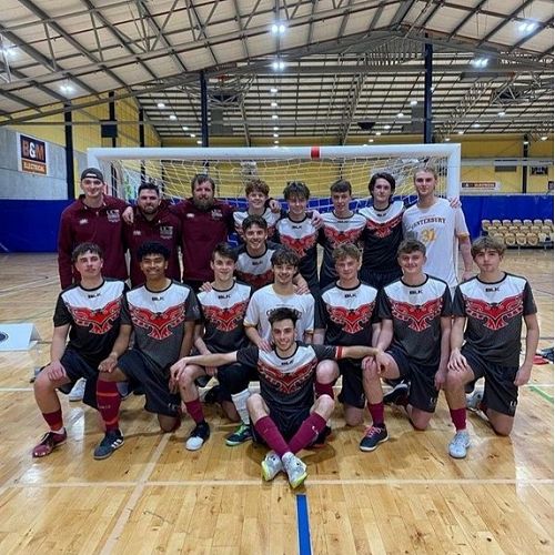Ryan Wilson (back right) with the University of Canterbury Futsal team.
