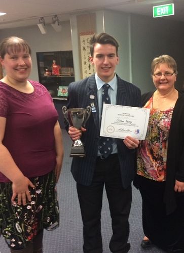 Mrs Marsh, Callum and Mrs Baker at the competition