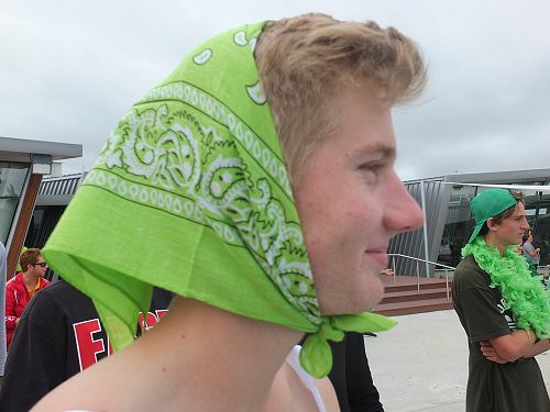 Luke Payne and scarf he took from his mother