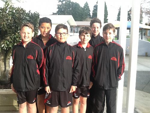 The Tall Poppy AIMS Table Tennis players, rearing to go: Zane, Rico, Matt, Kelly, Troy and Felix.