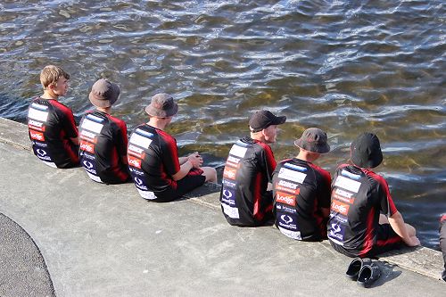 Cooling off after a long day on the water.
