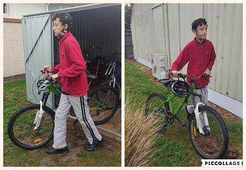 Pamoana demonstrates kindness when he helps to put the bikes out.