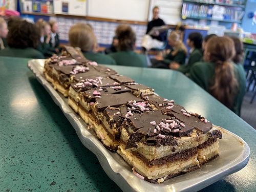 A very hard recipe to make. Sienna Baker made a delicious Opéra for the class.