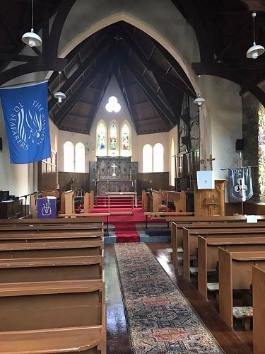 Interior of Holy Trinity Port Chalmers (with pews in place!)
