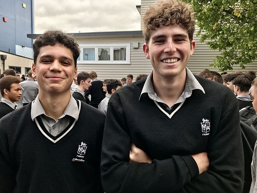 Zac Engu and Campbell Woolley - New Zealand Junior Men's Volleyball Squad