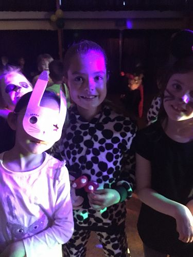 The girls enjoying the disco.