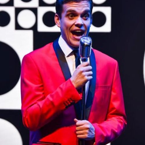 Max Beal as Frankie Valli in the Musical Theatre Dunedin production of Jersey Boys