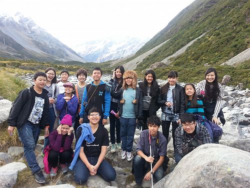 Group 2015 doing Mount Cook Walk & Swing Bridges
