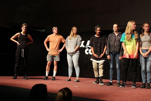 Jonathon Taylor (far left) with his 'dance off' competitors