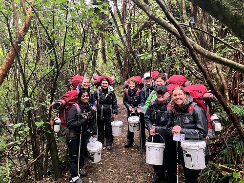 Tramping up to our Solo Spots