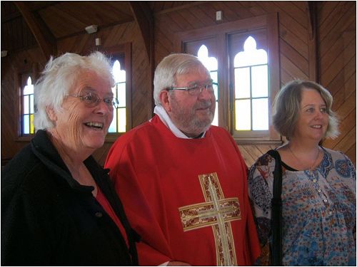 Cheryl and Neil Hansen and daughter Rebecca at Neil's 60th ordination celebrations 2014