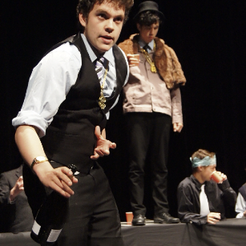 Max playing Richard III in Shakespeare's Richard III