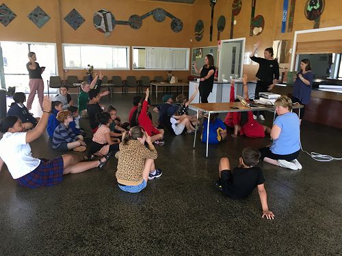 Kit Day Marae listen to Amy's presentation