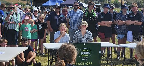 Under pressure: Tate and Sophie answering questions in the final face-off.