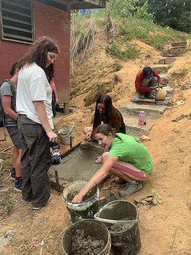 Stair project inbetween two village houses
