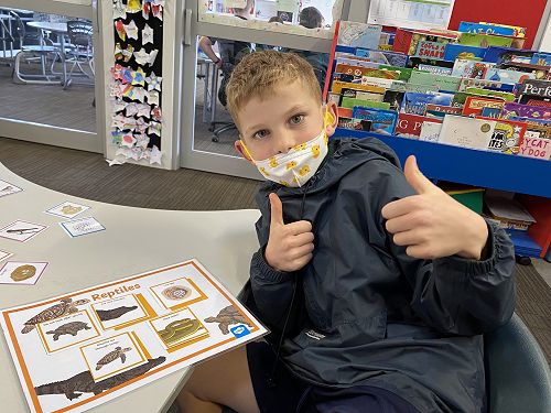 Amelia learning her Red sight words