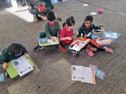 Learning stations during reading.