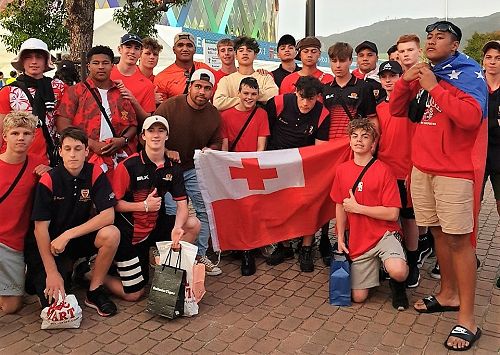 U15 at World Cup Tonga game.