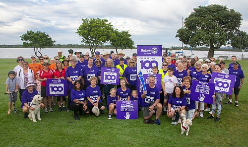 Members of the Rotary Club of Ballina on Richmond before the Baton Relay walk in March this year