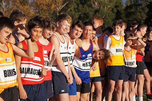 Y9&10 students at the start line