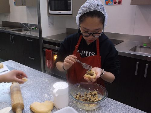 Alina making Moon Cakes